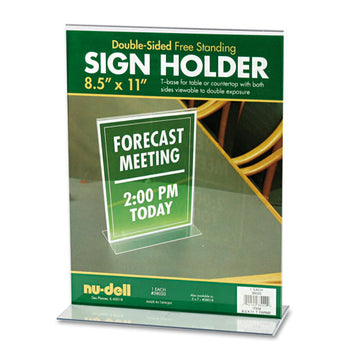 NuDell™ Acrylic Sign Holder, 8 1-2 X 11, Clear freeshipping - TVN Wholesale
